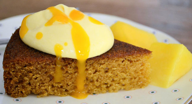Alia Faisal's mango sponge cake