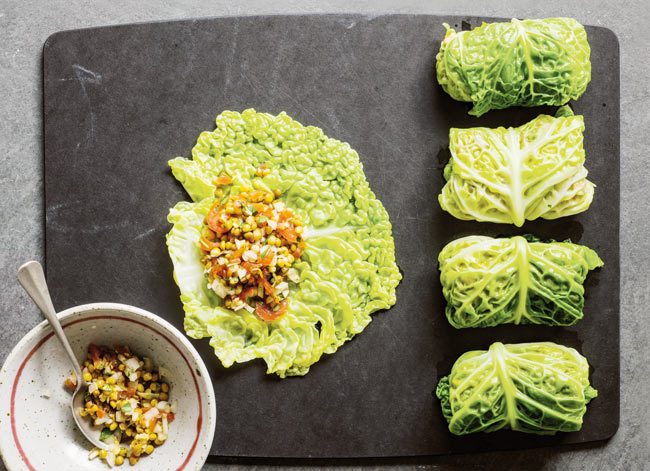 Stuffed cabbage leaves