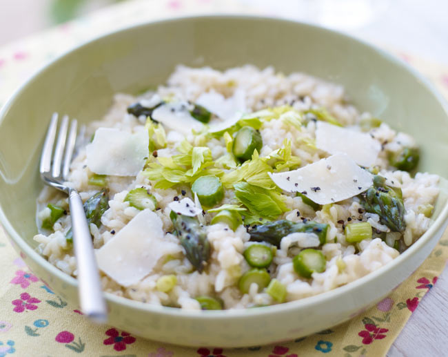 Spring onion risotto