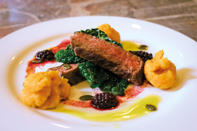 Pan-roasted venison