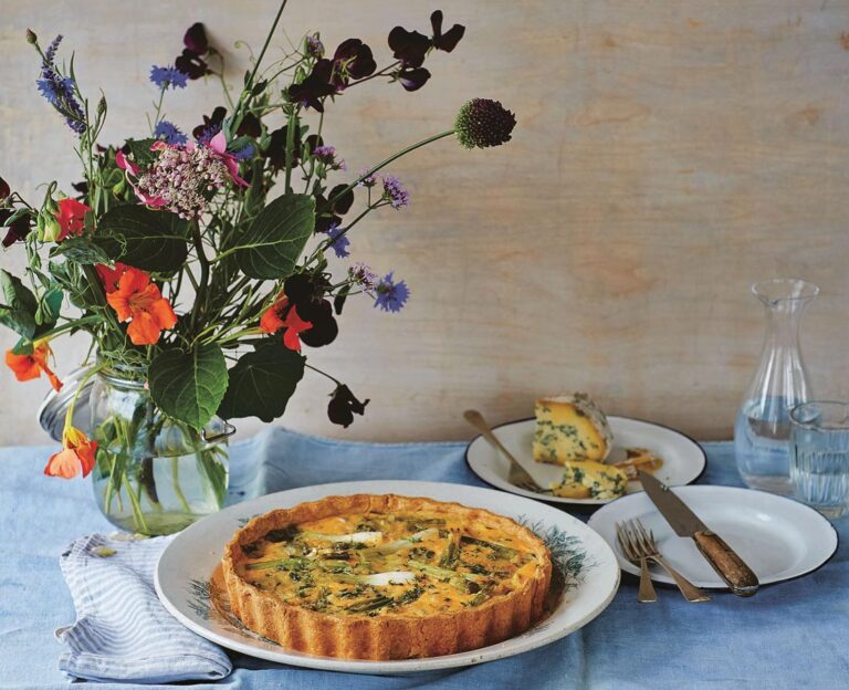 Blue cheese spring tart recipe by Emily Scott